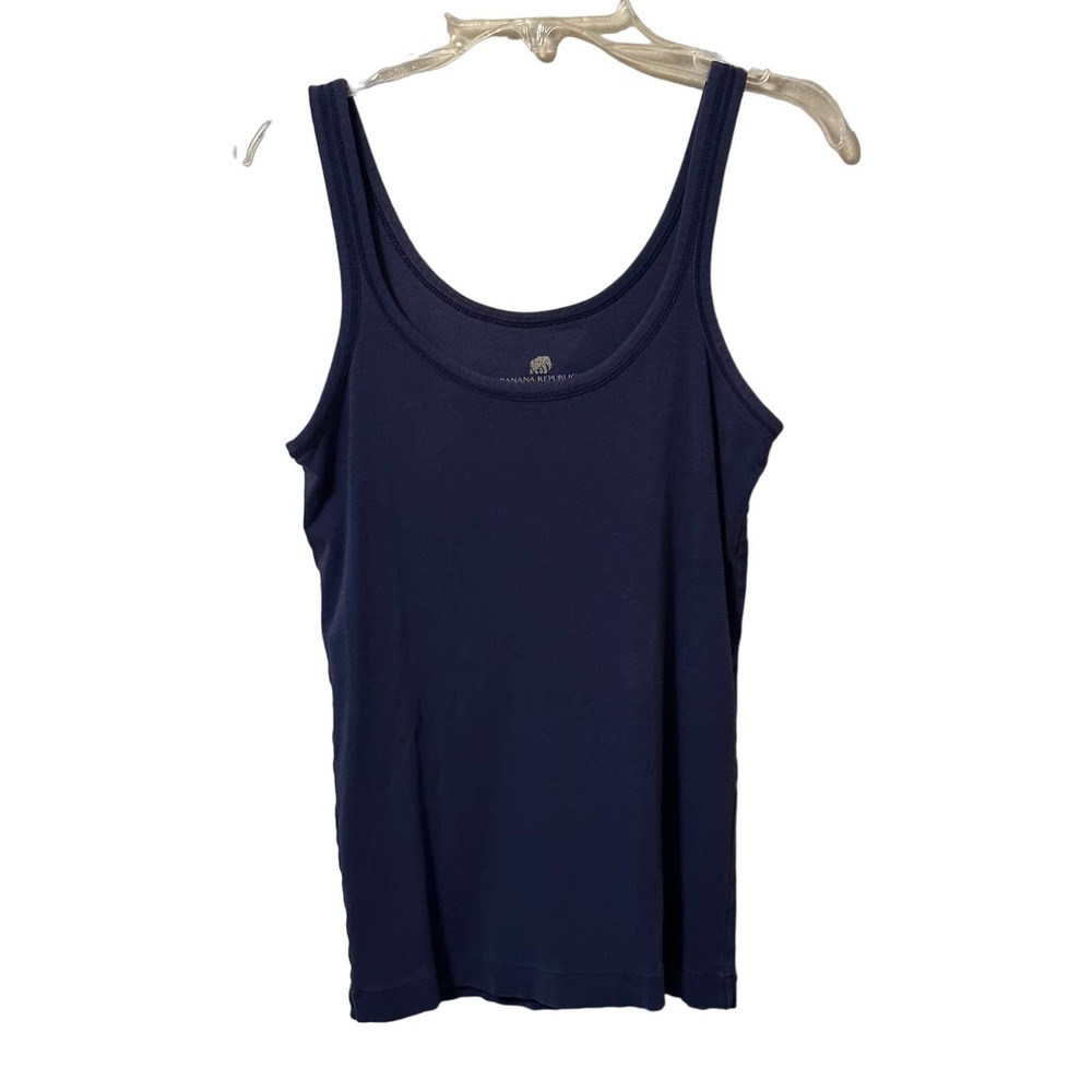 Banana Republic Cotton Tank Top Blue Size Medium